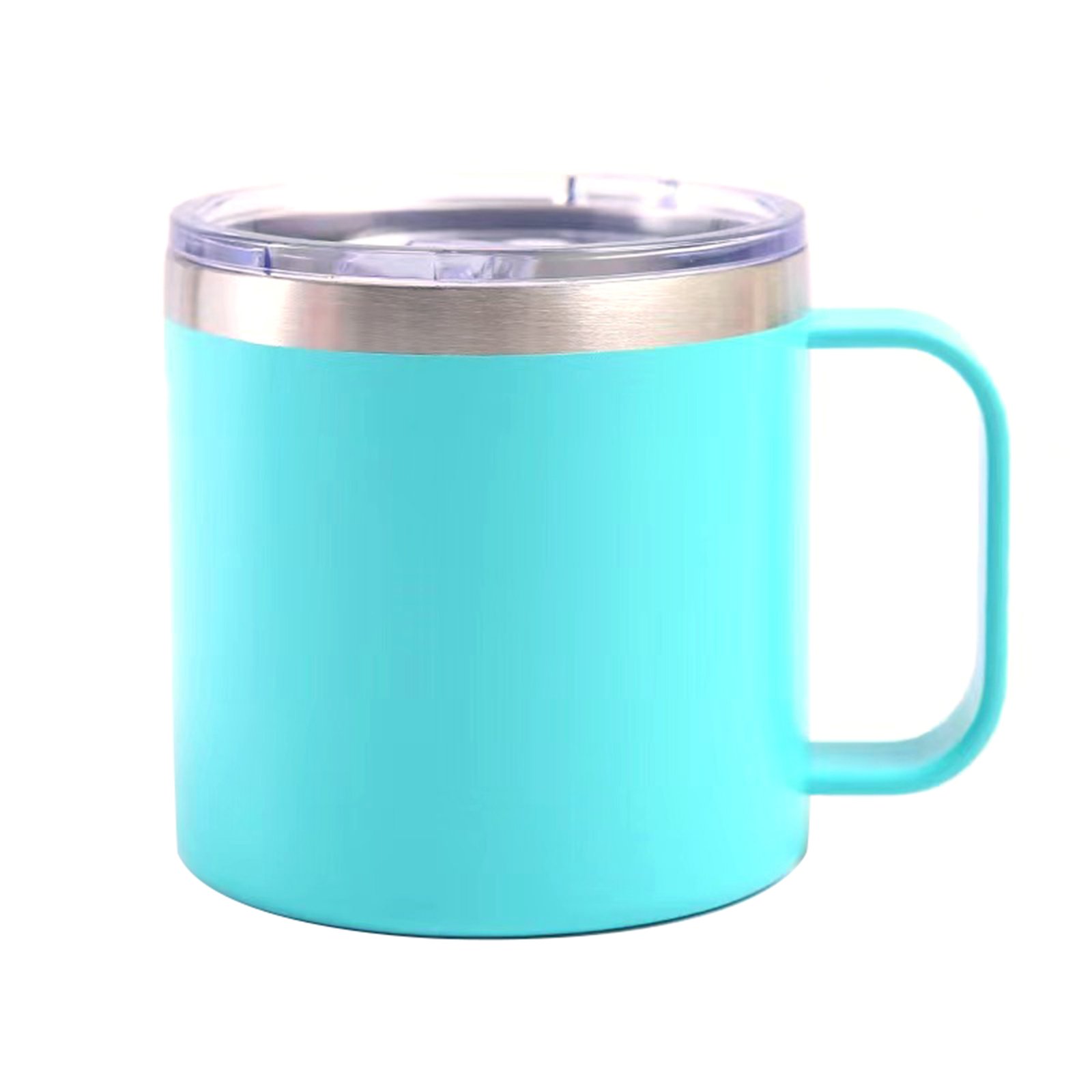 14Oz Stainless Steel Vacuum Camping Mug With Handle