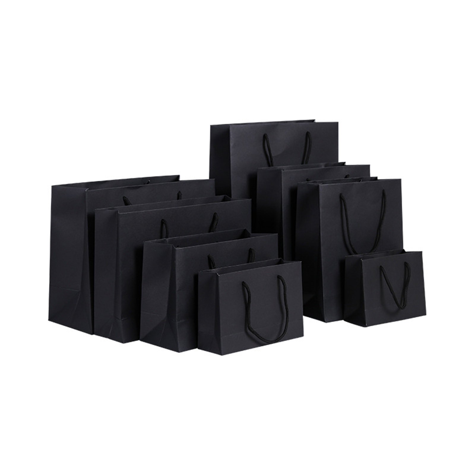 Premium Black Matte Paper Shopping bag