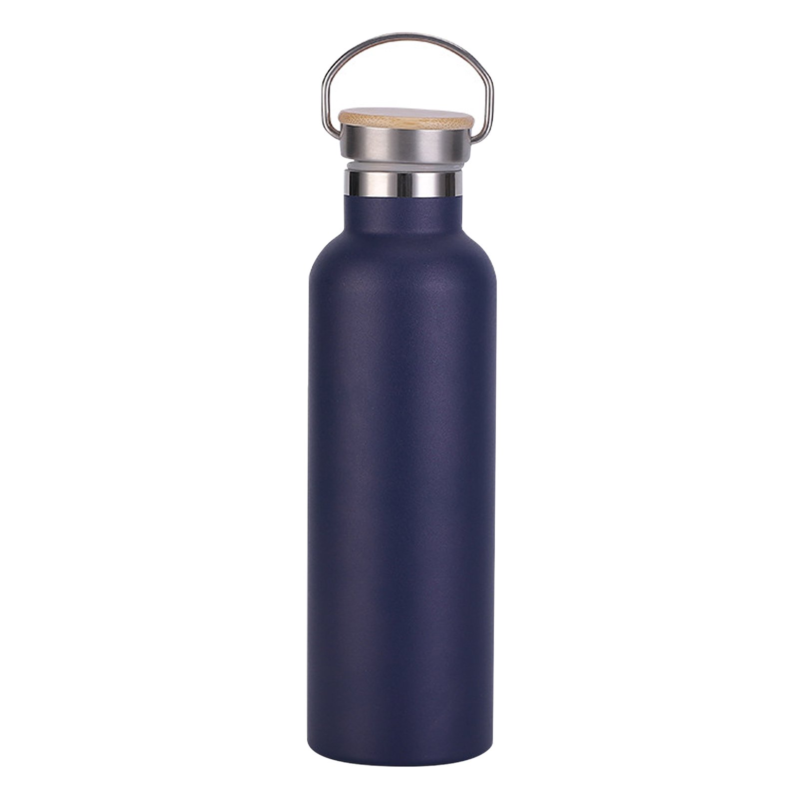 750ml double wall stainless steel bottle with bamboo lid