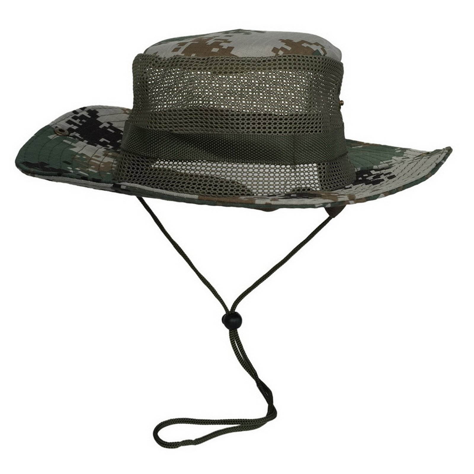Wide Brim Mesh Sun Bucket Hat