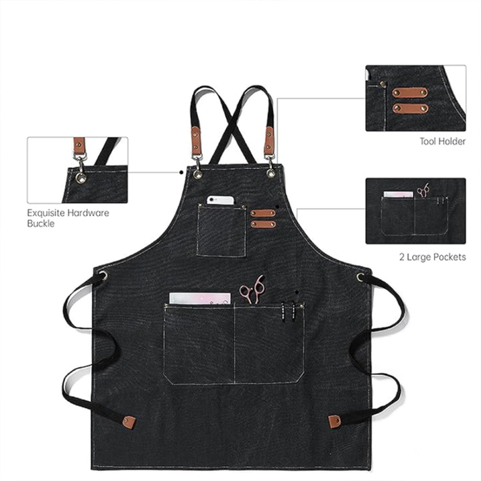 Kitch Style Cotton Canvas Apron