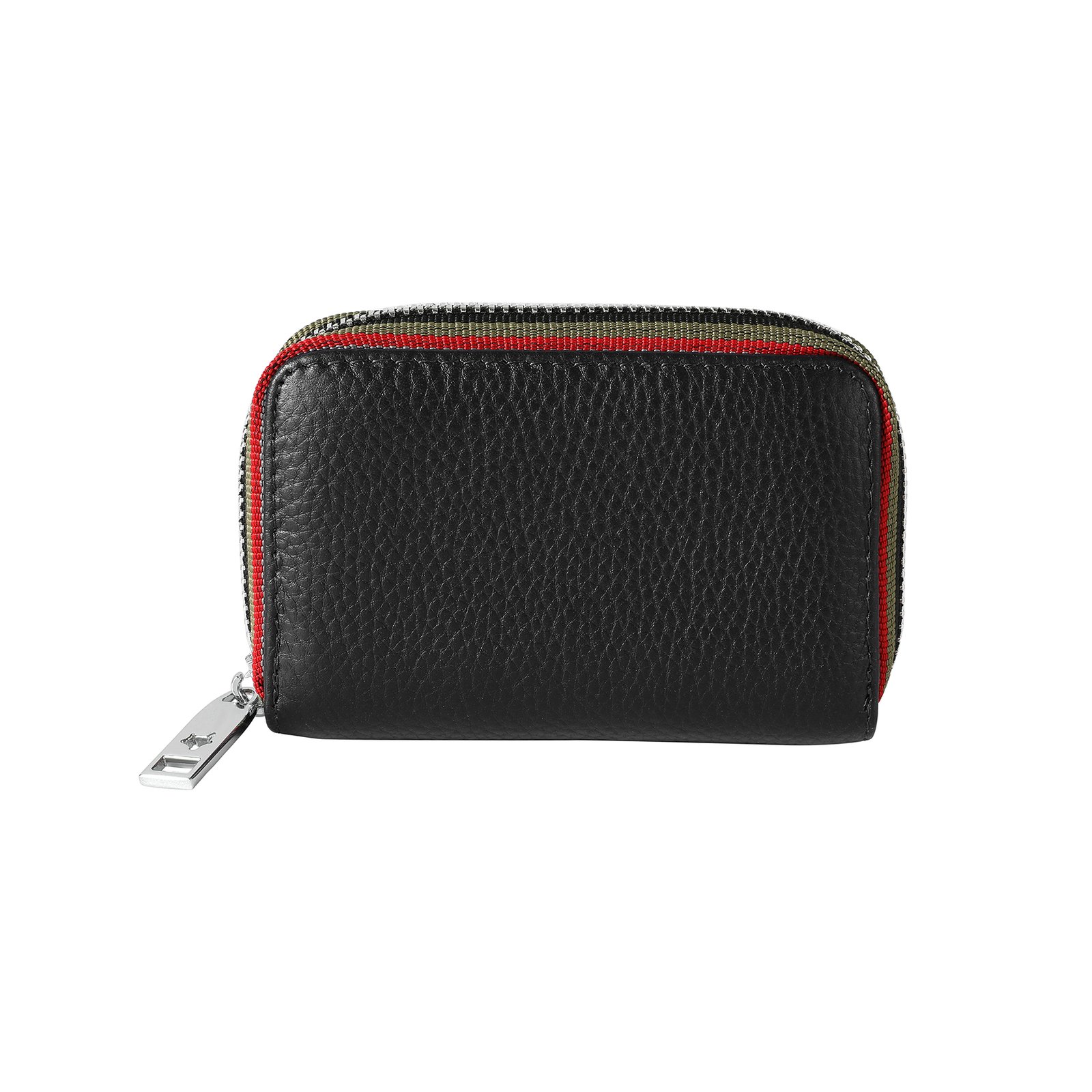 Leather Credit Card Wallet with Zipper