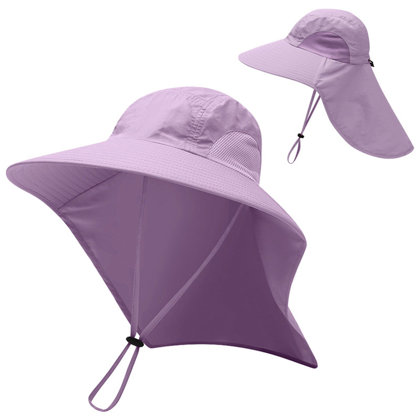 Uv Protection Bucket Hat With Neck Flap