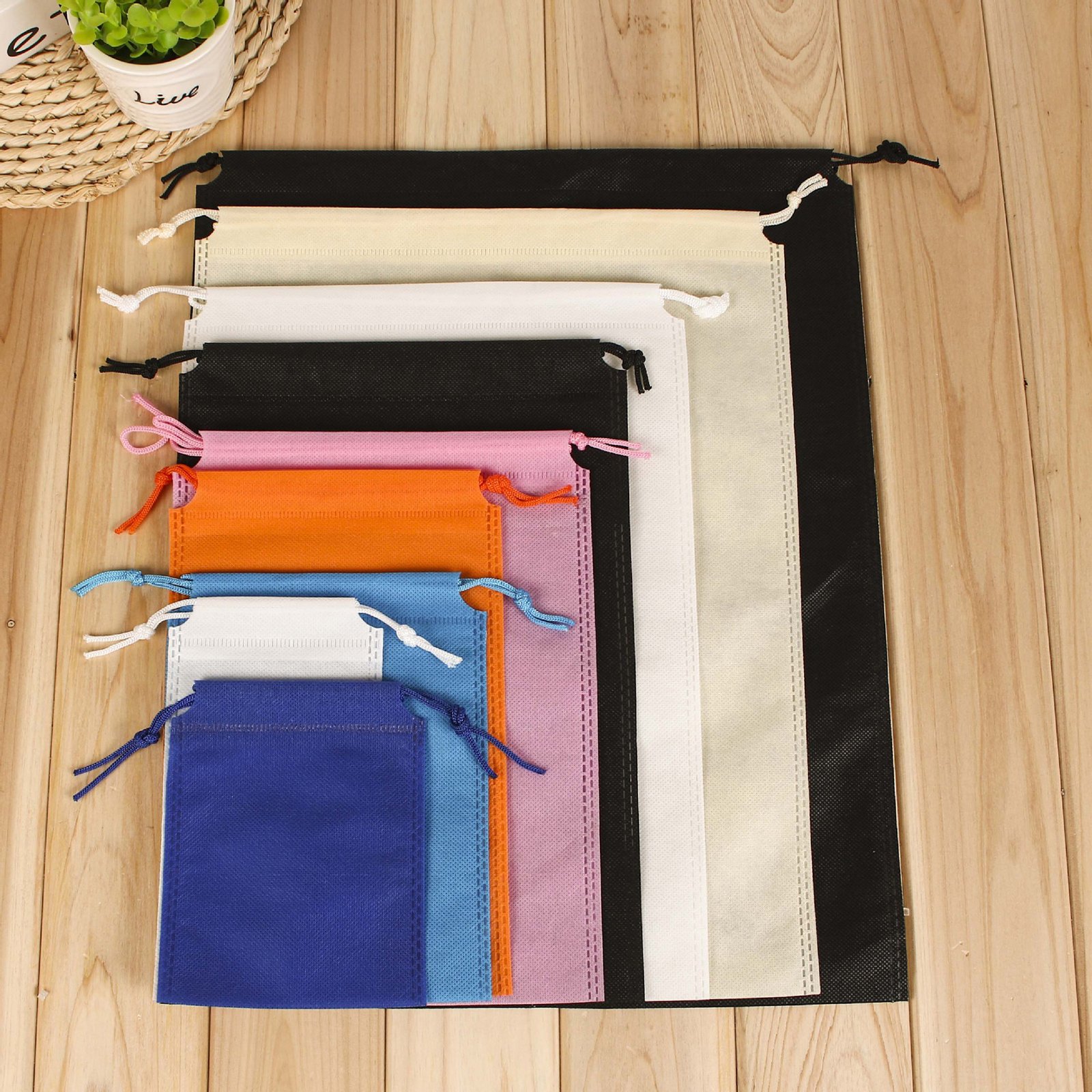 Non-woven Drawstring Shoes Organizer Bag
