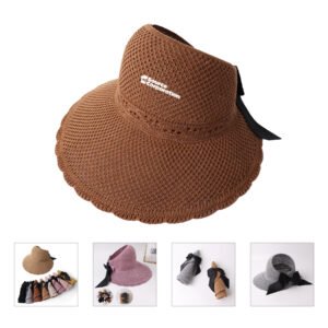 Womens Sun Straw Visor Hat