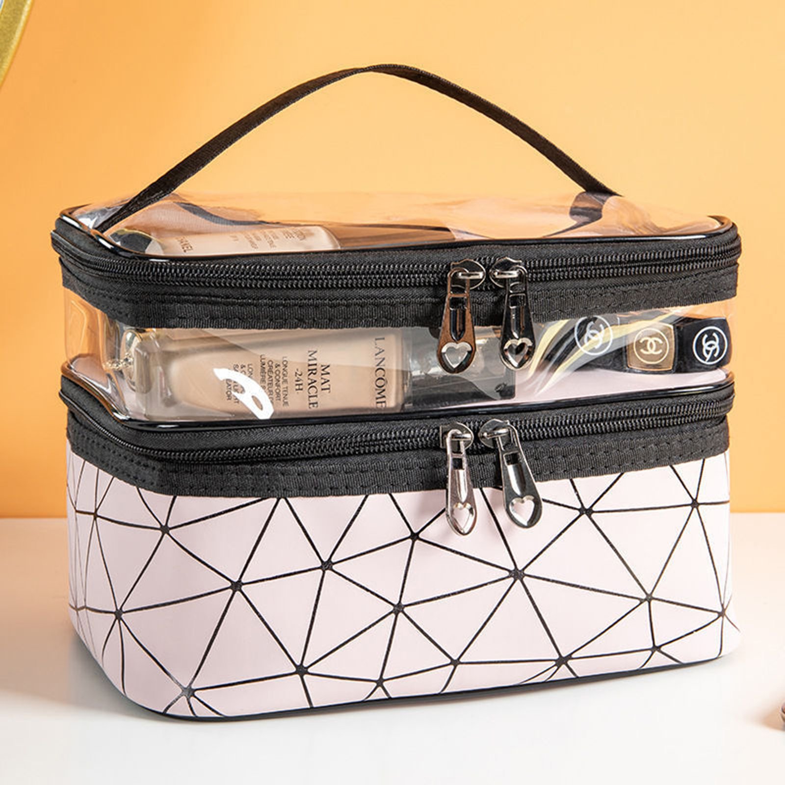 Double layer Travel Cosmetic Case
