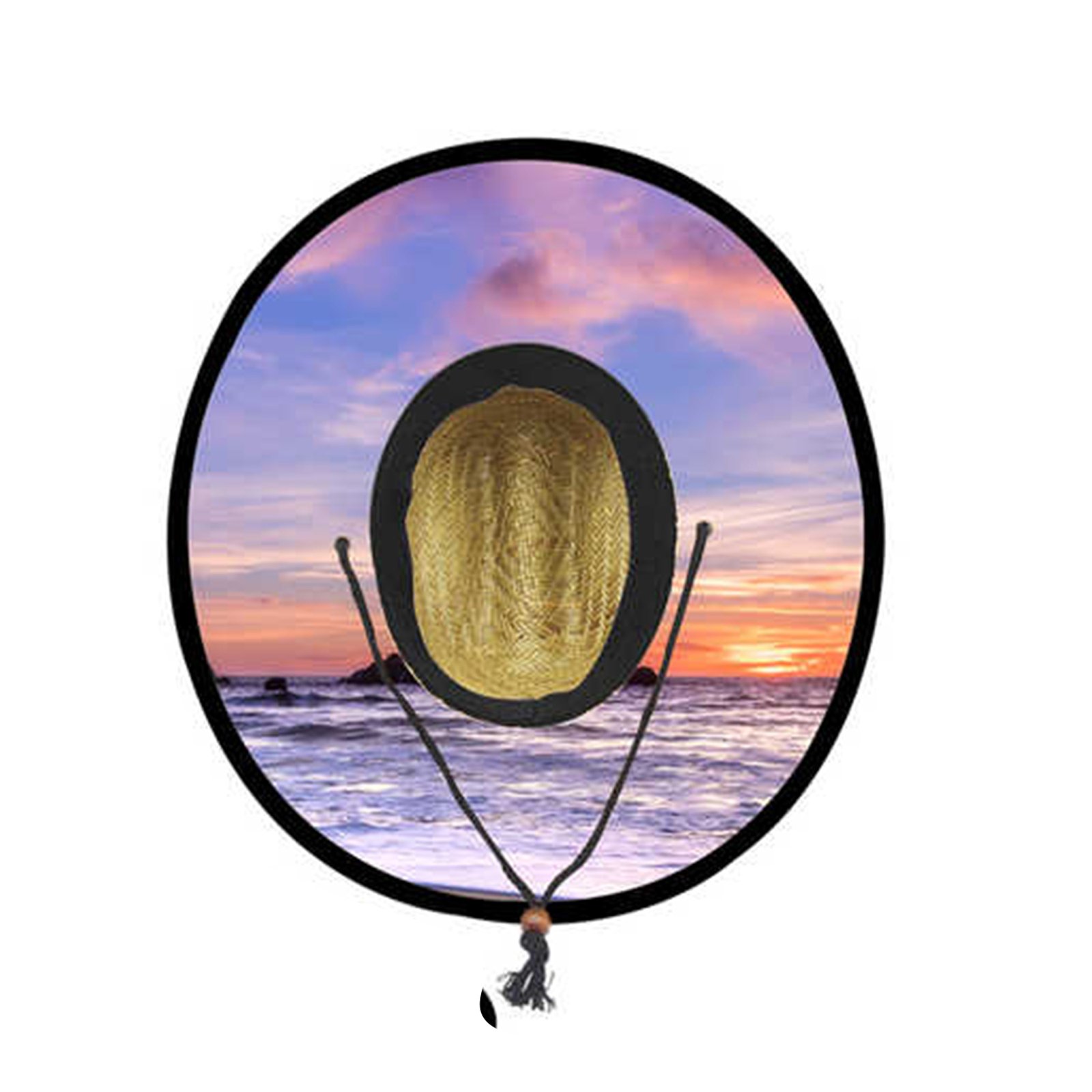 Lifeguard Straw Hat + Full Color Underbrim Imprint and Patch