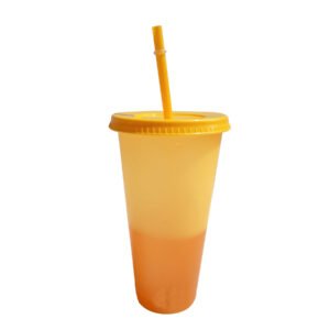 24OZ Mood Color Changing Cup With Lid And Straw