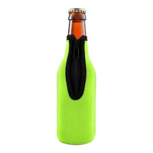 11 Oz Neoprene Zipper Beer Bottle Cooler