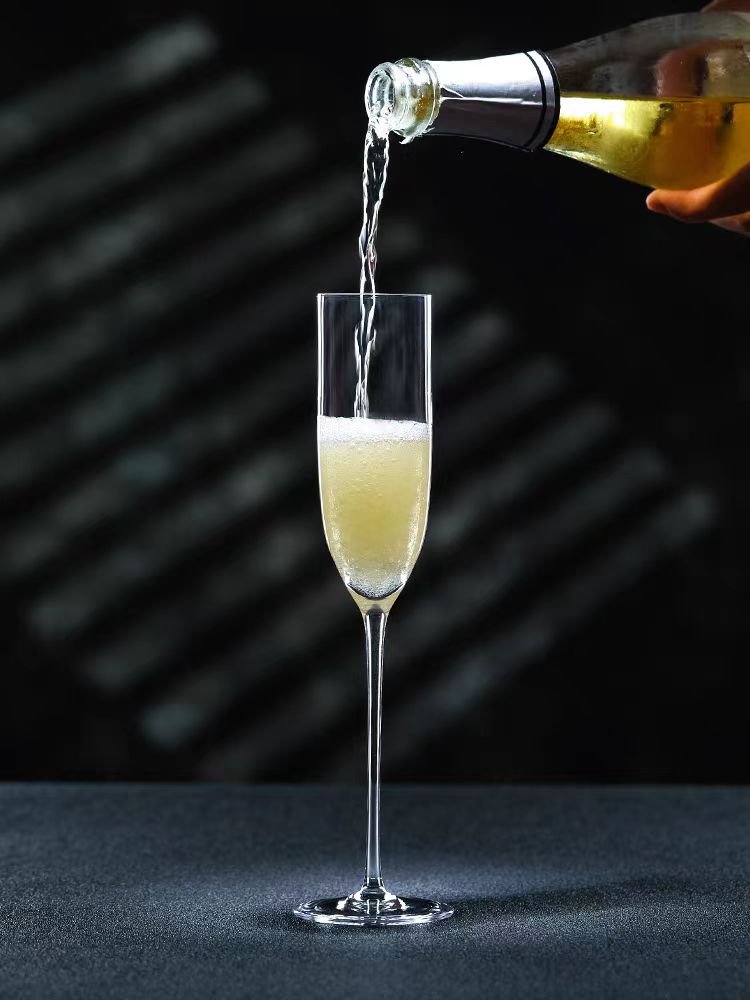 8oz Premium Crystal Champagne Glasses Elegant Flute Set of 4