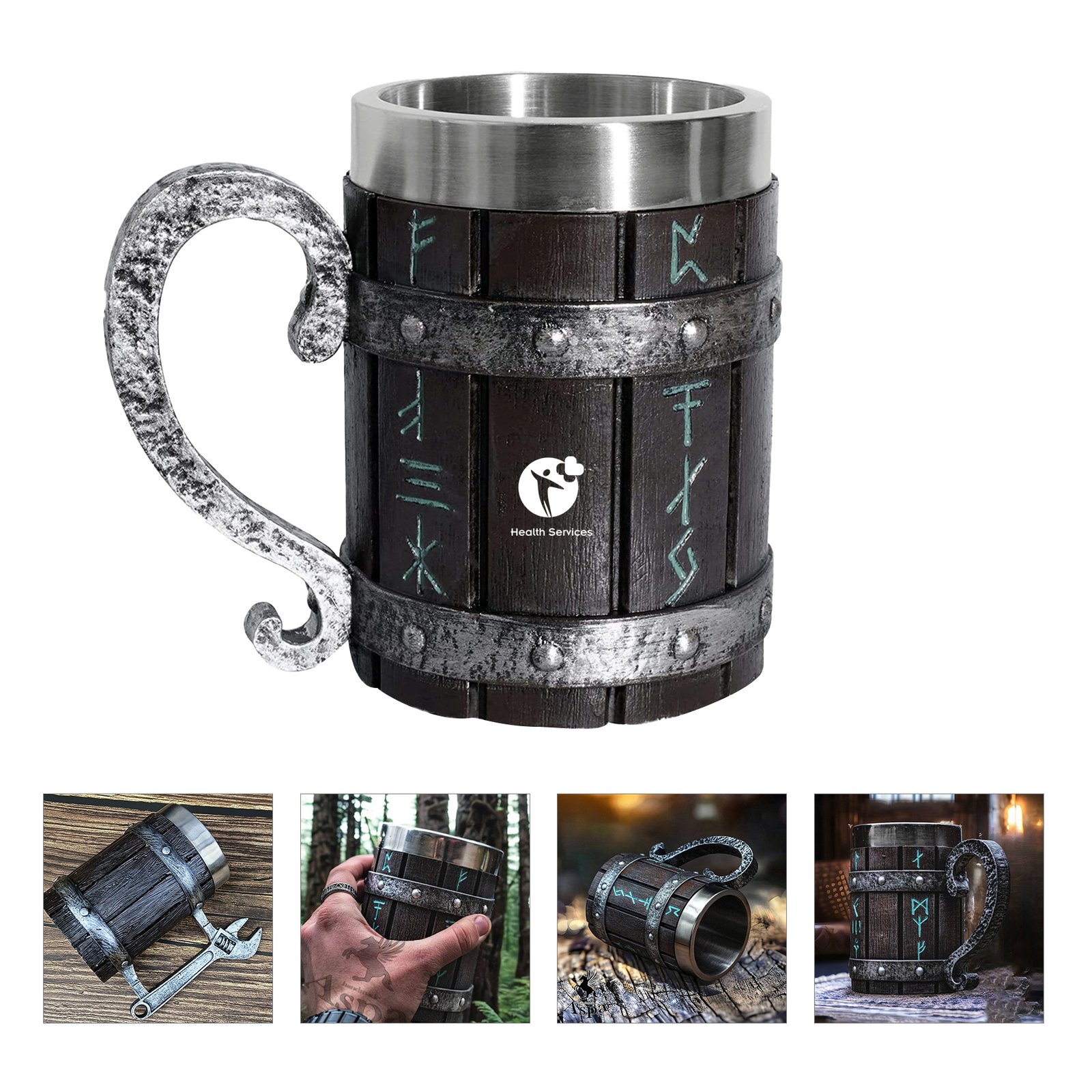 Nordic Viking Rune Beer Mug