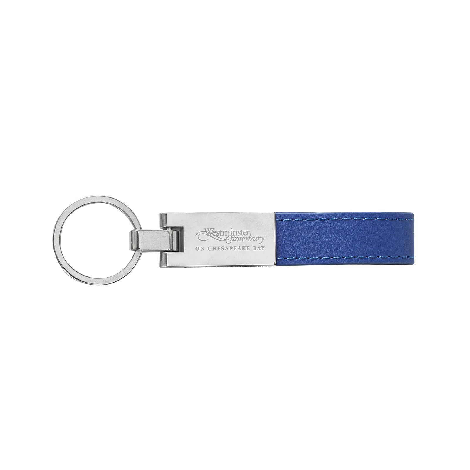 Leatherette Silver Key Ring