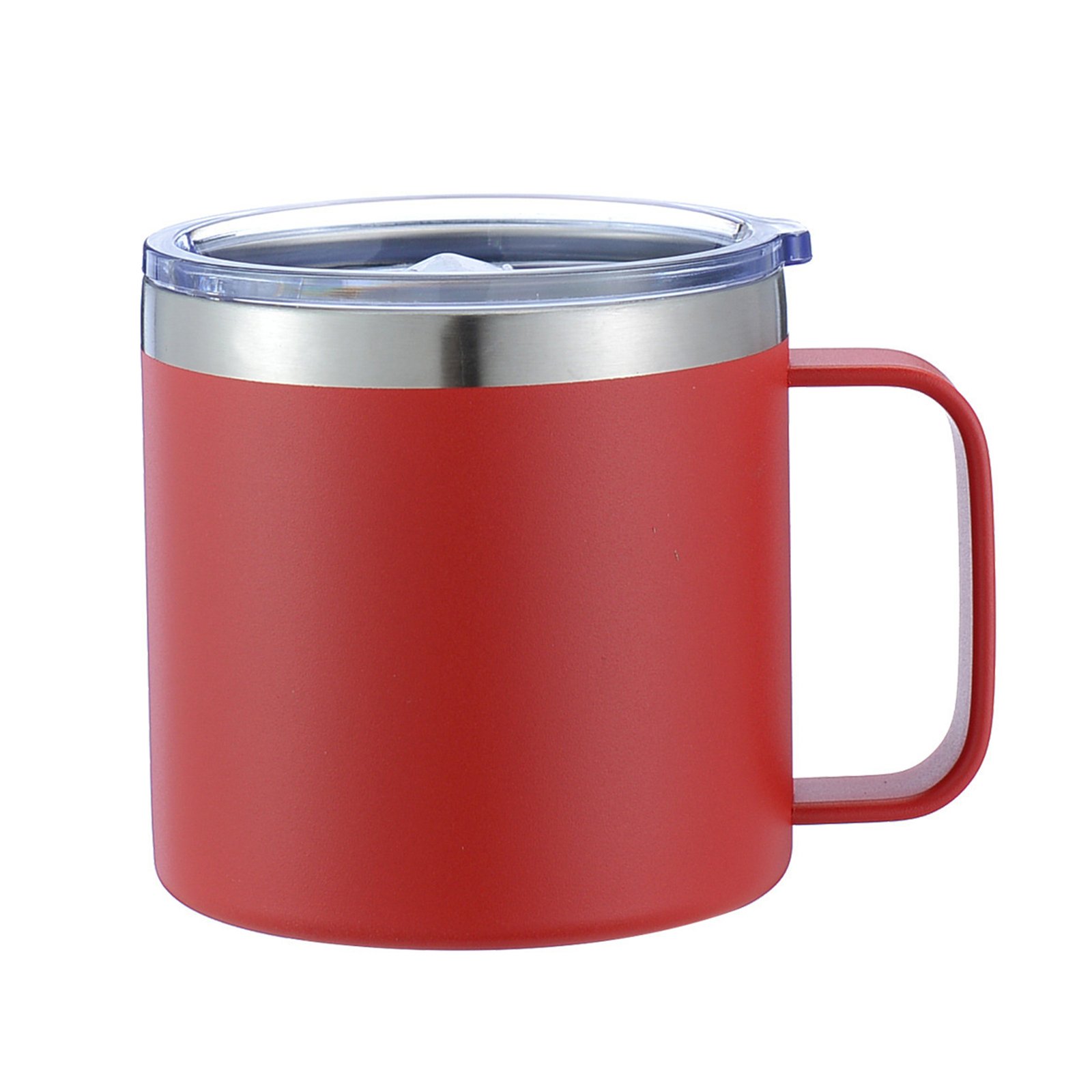 14Oz Stainless Steel Vacuum Camping Mug With Handle