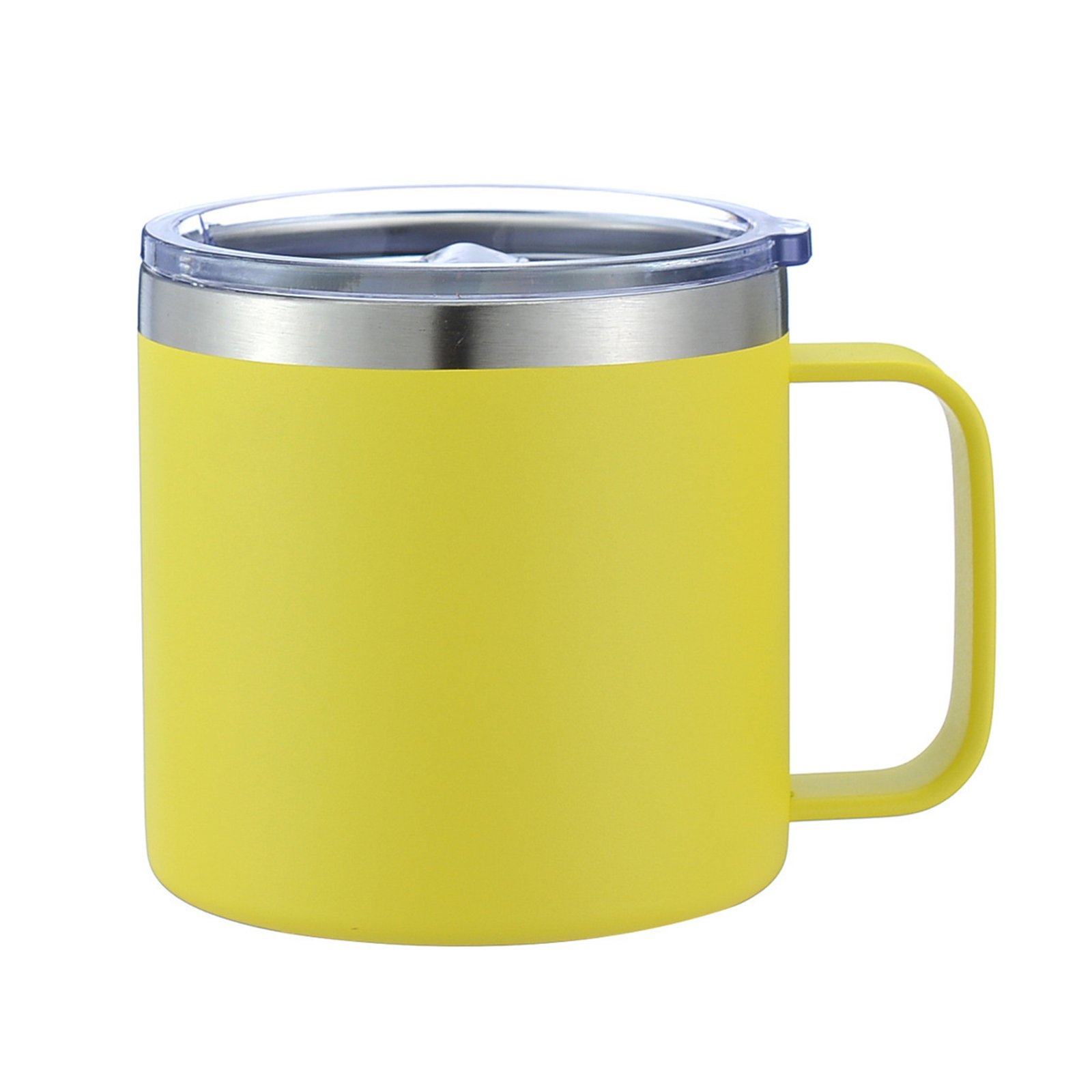 14Oz Stainless Steel Vacuum Camping Mug With Handle