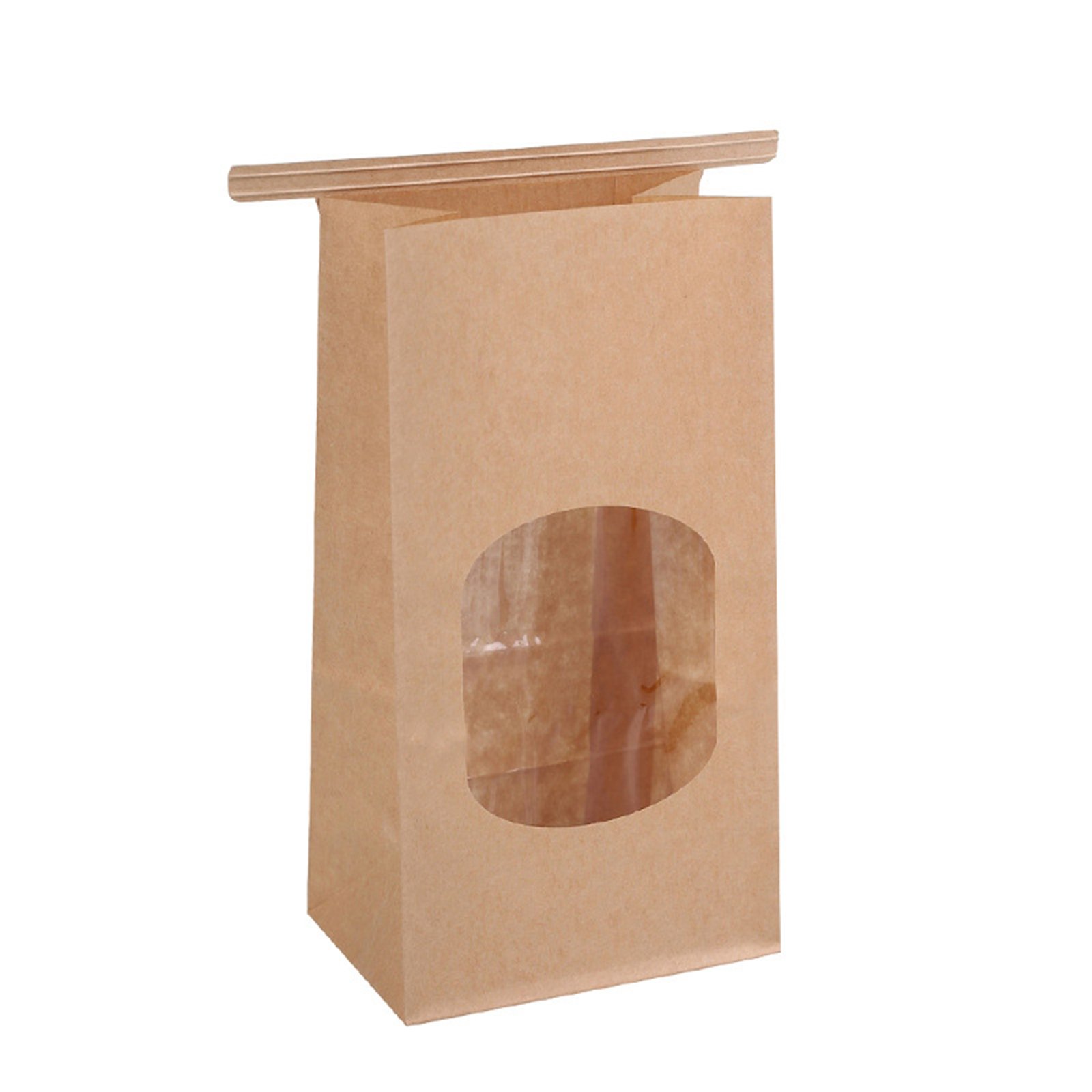 Clear Window Kraft Toast Bag Waterproof
