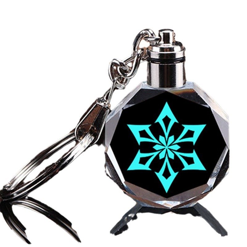 LED Light Crystal Key Chain