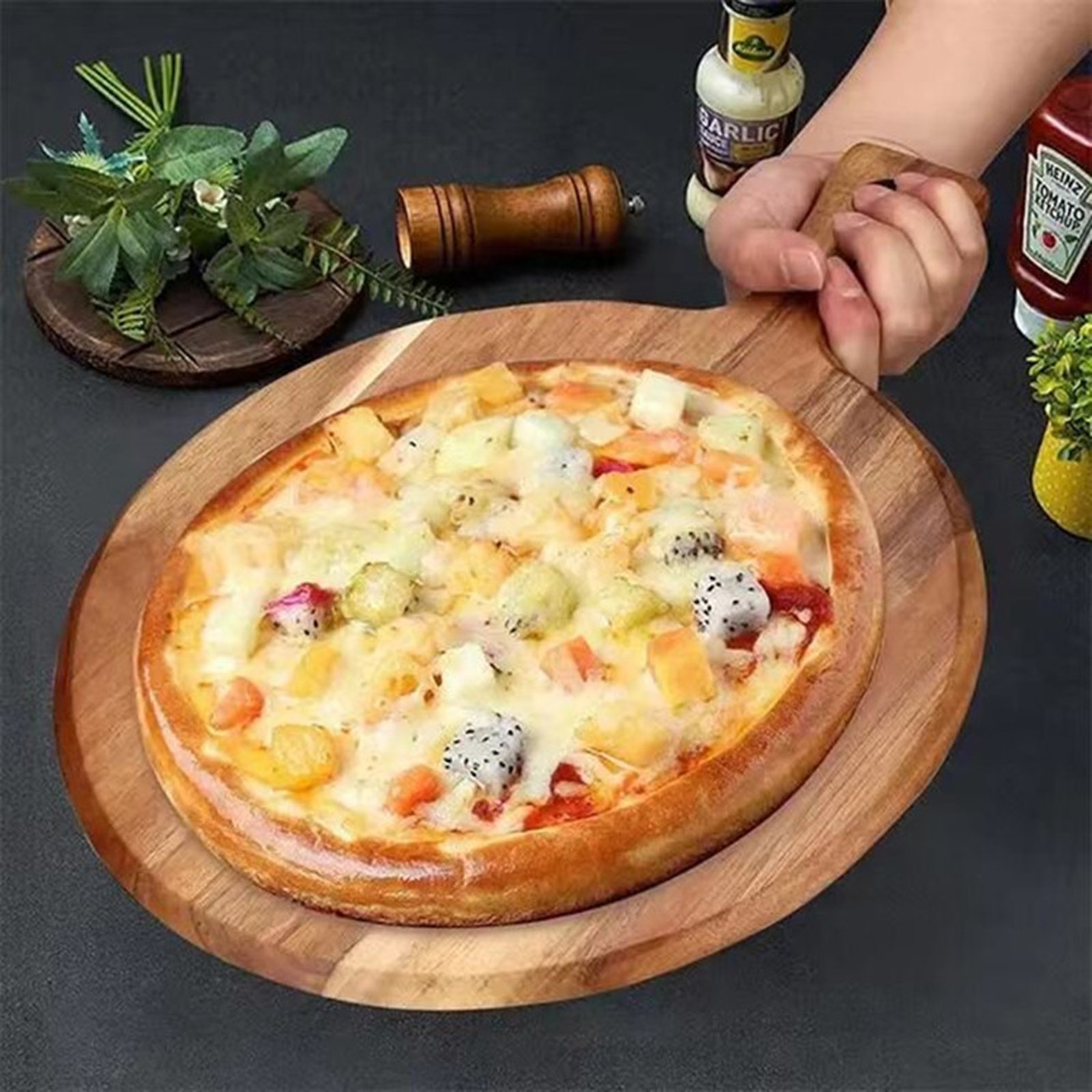 12" Cutting Board Wooden Pizza Board