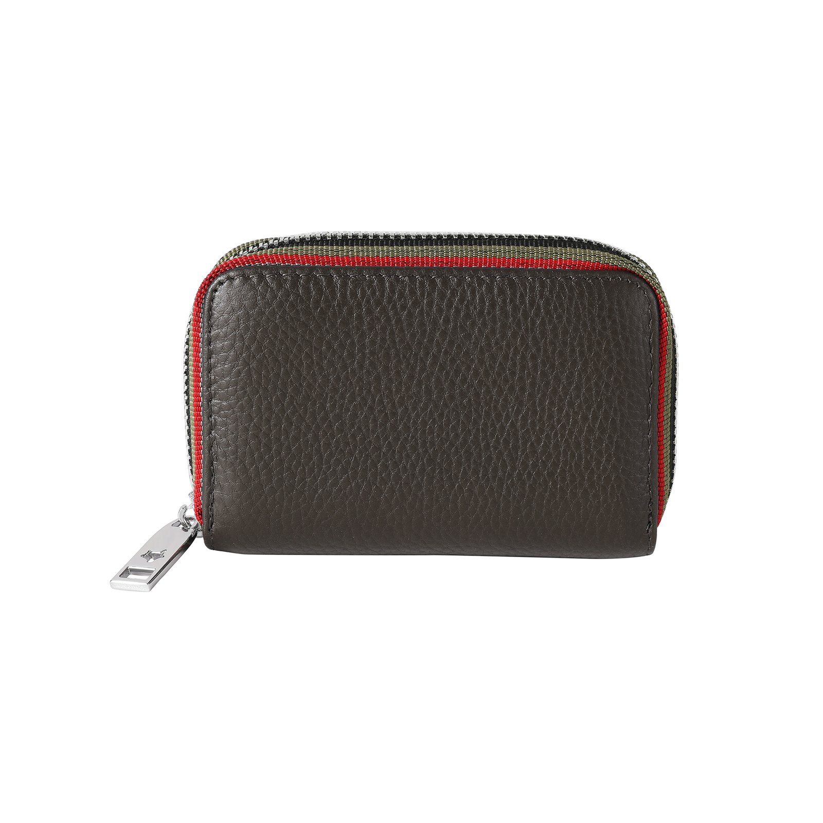 Leather Credit Card Wallet with Zipper