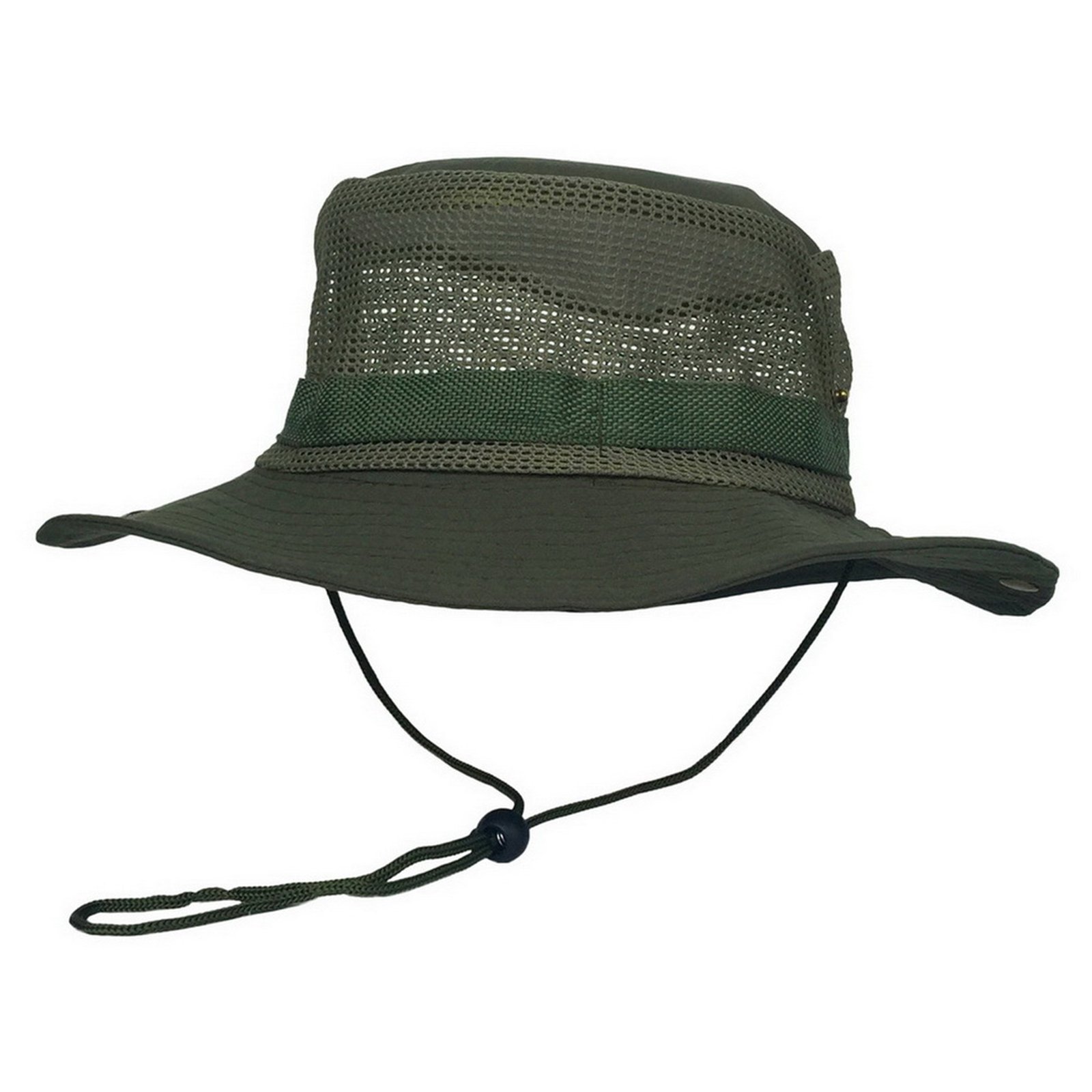 Wide Brim Mesh Sun Bucket Hat