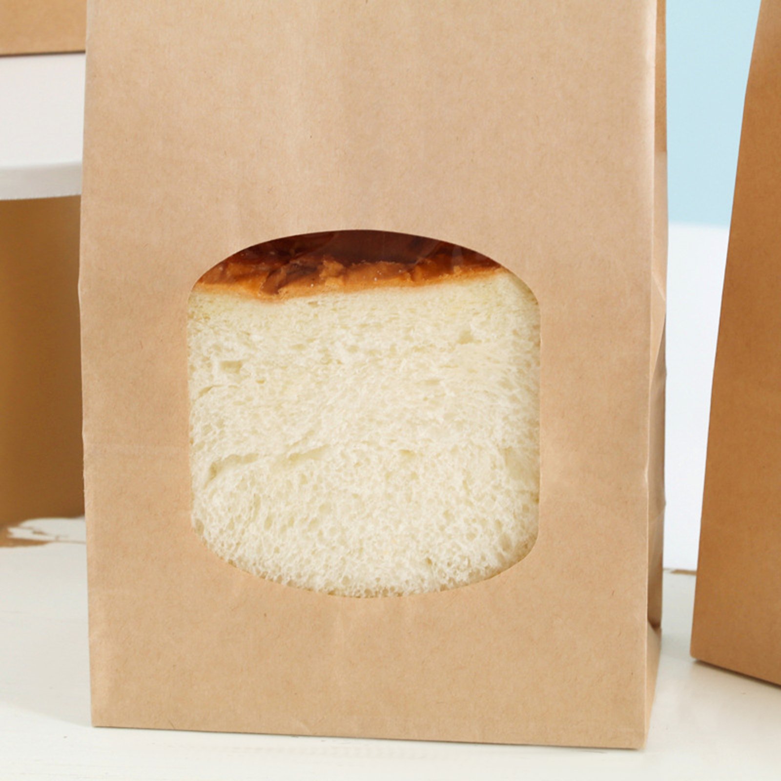 Clear Window Kraft Toast Bag Waterproof