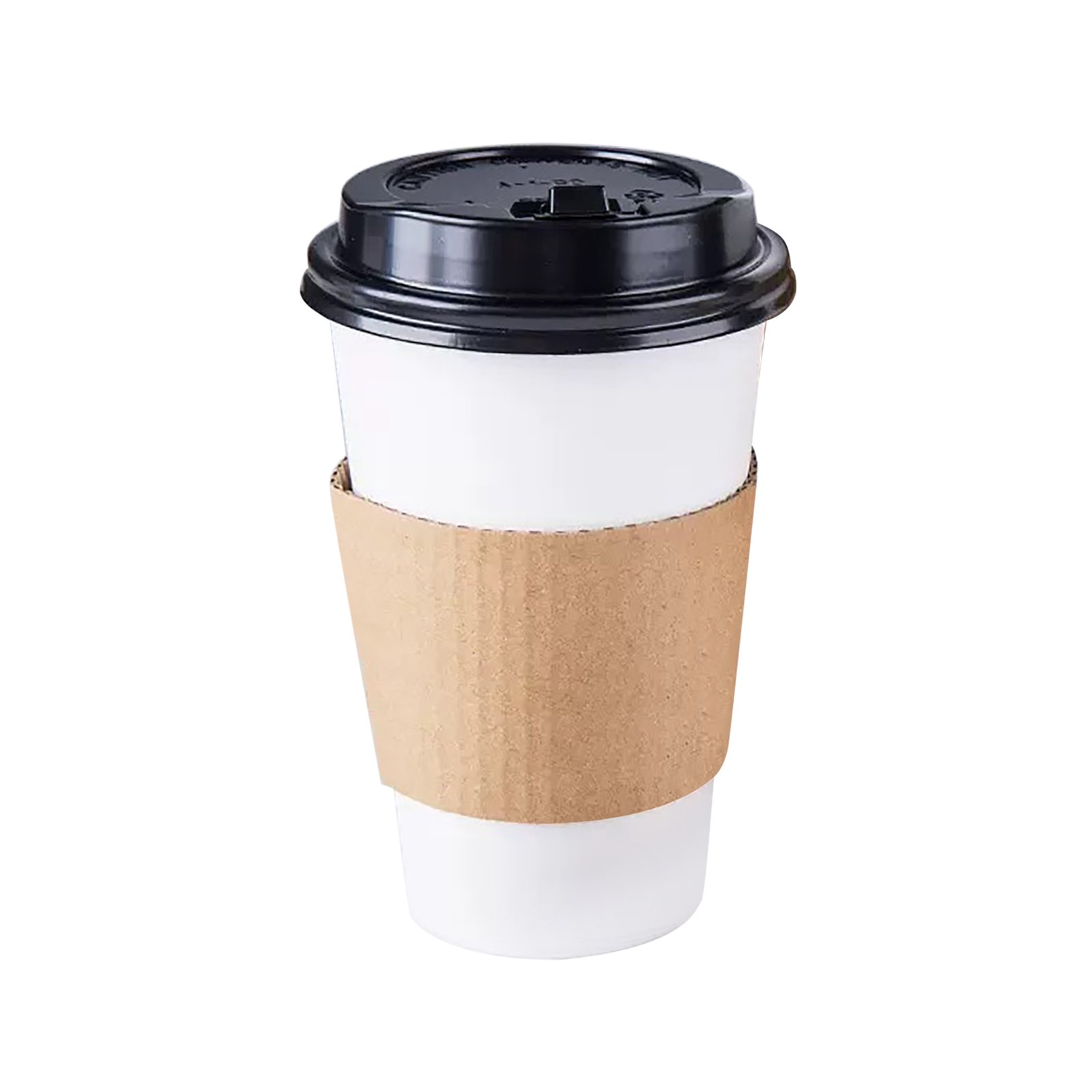 Corrugated Kraft Paper Sleeve Fits 12OZ To16OZ Cup