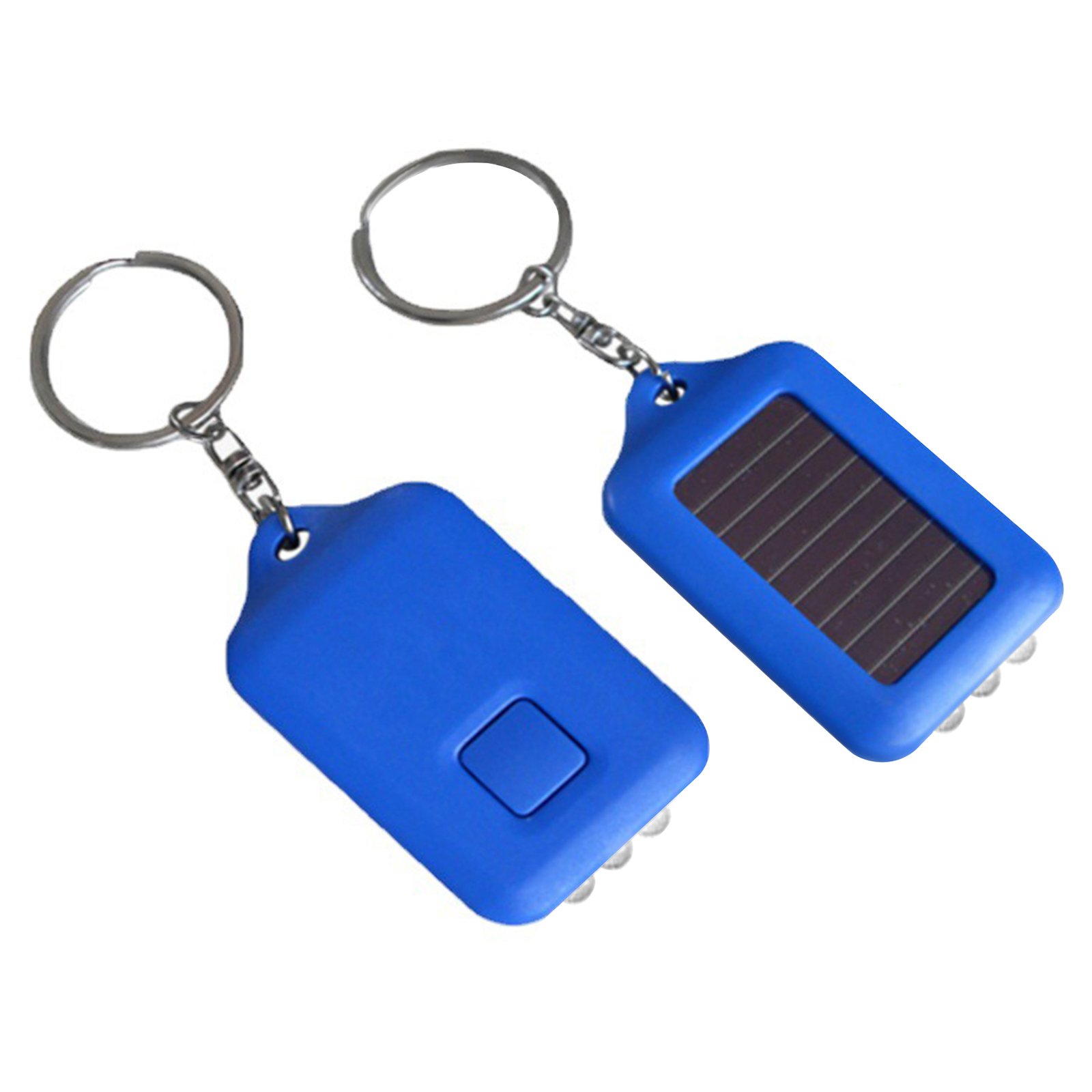 Solar Powered Led Flashlight Keychain