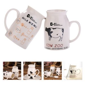 White Ceramic Milk Cup
