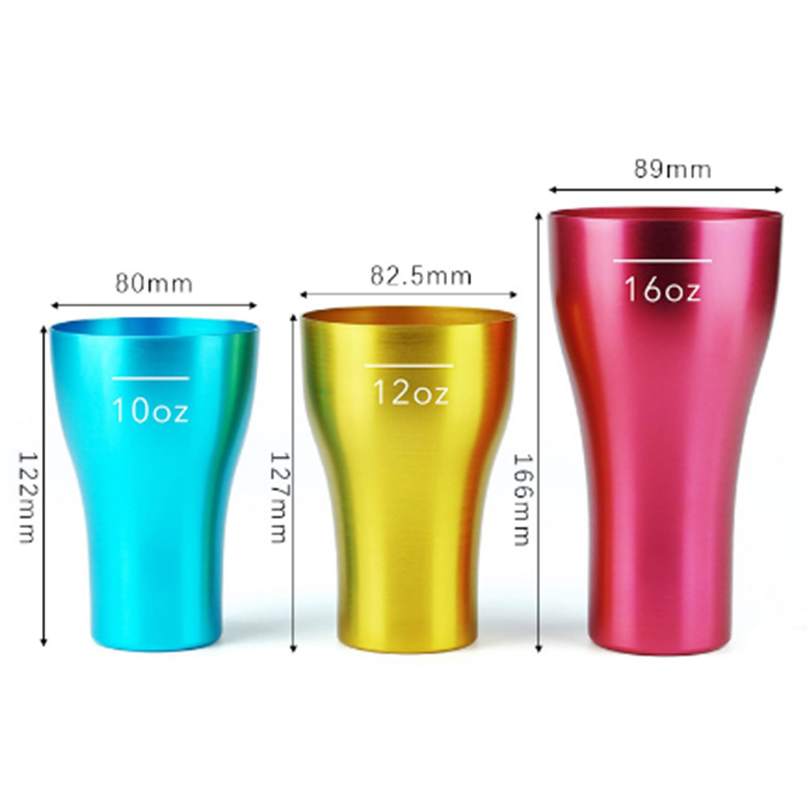 12oz Reusable Aluminum Cups for Party Supplies
