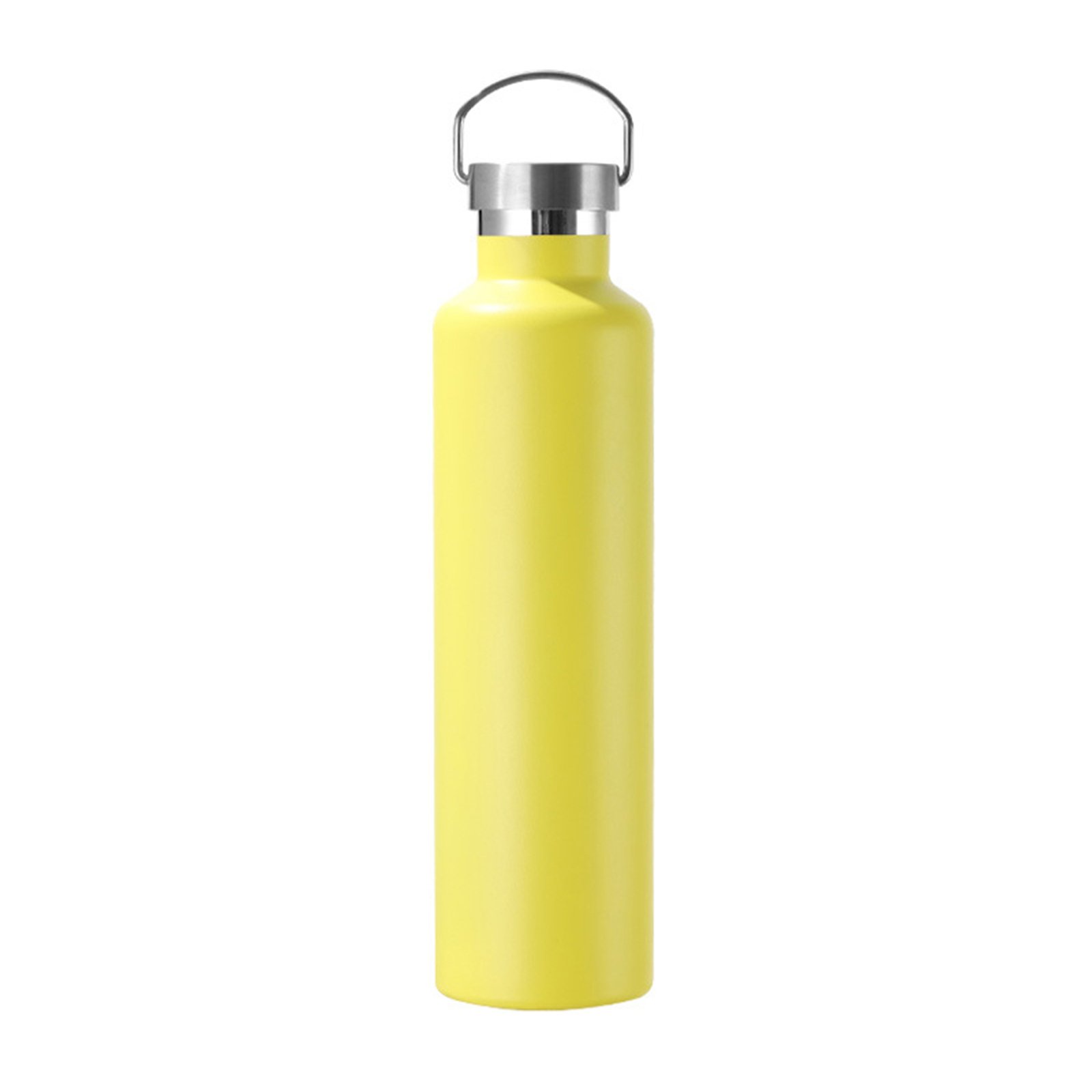 750ml double wall stainless steel bottle with bamboo lid