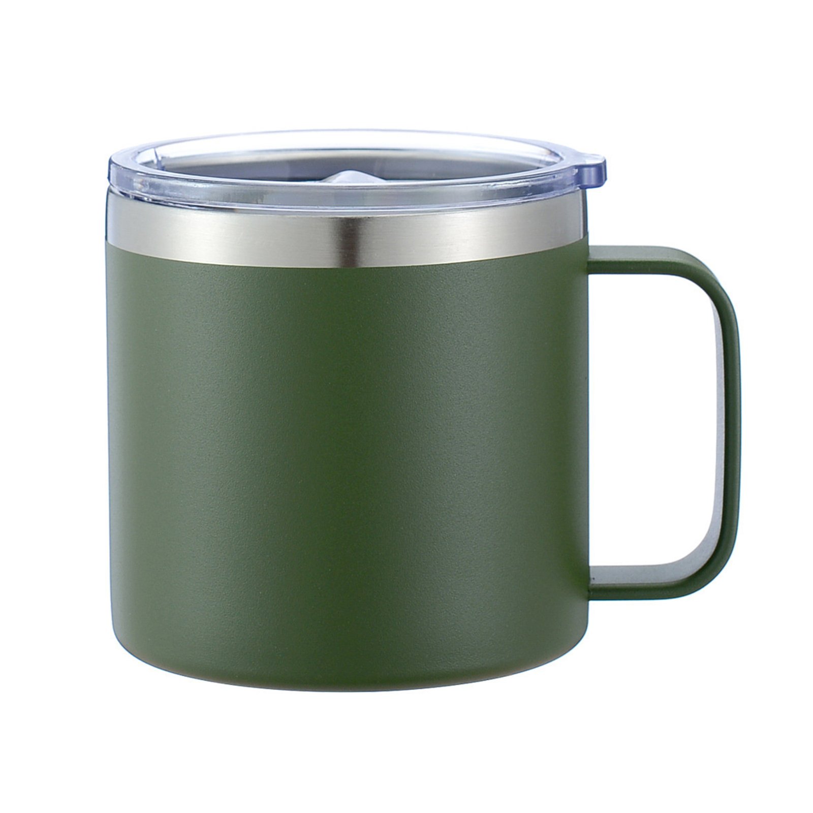 14Oz Stainless Steel Vacuum Camping Mug With Handle