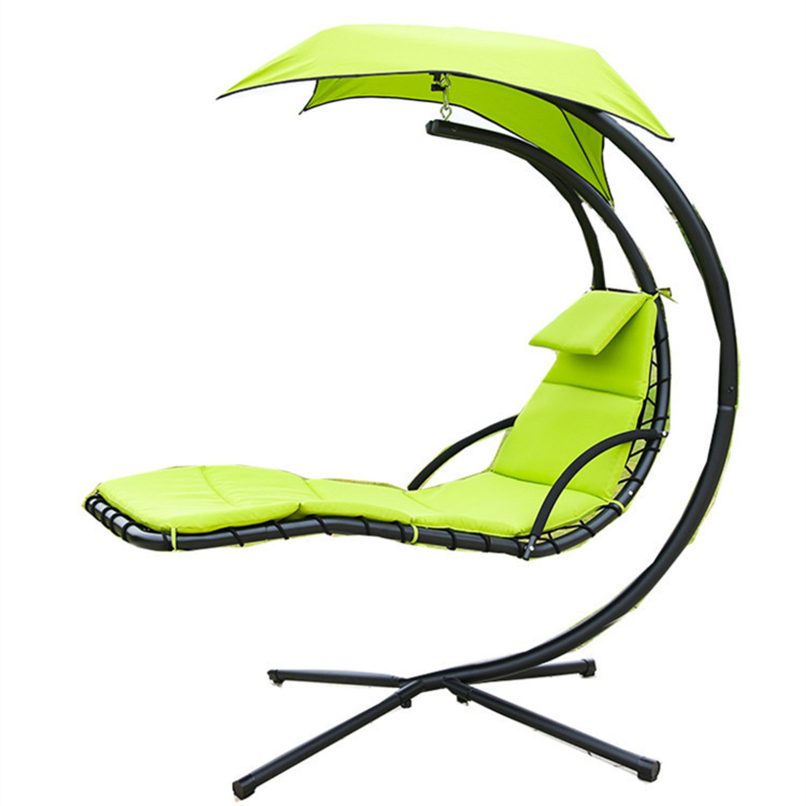 Outdoor Hanging Curved Steel Lounge Chair Swing