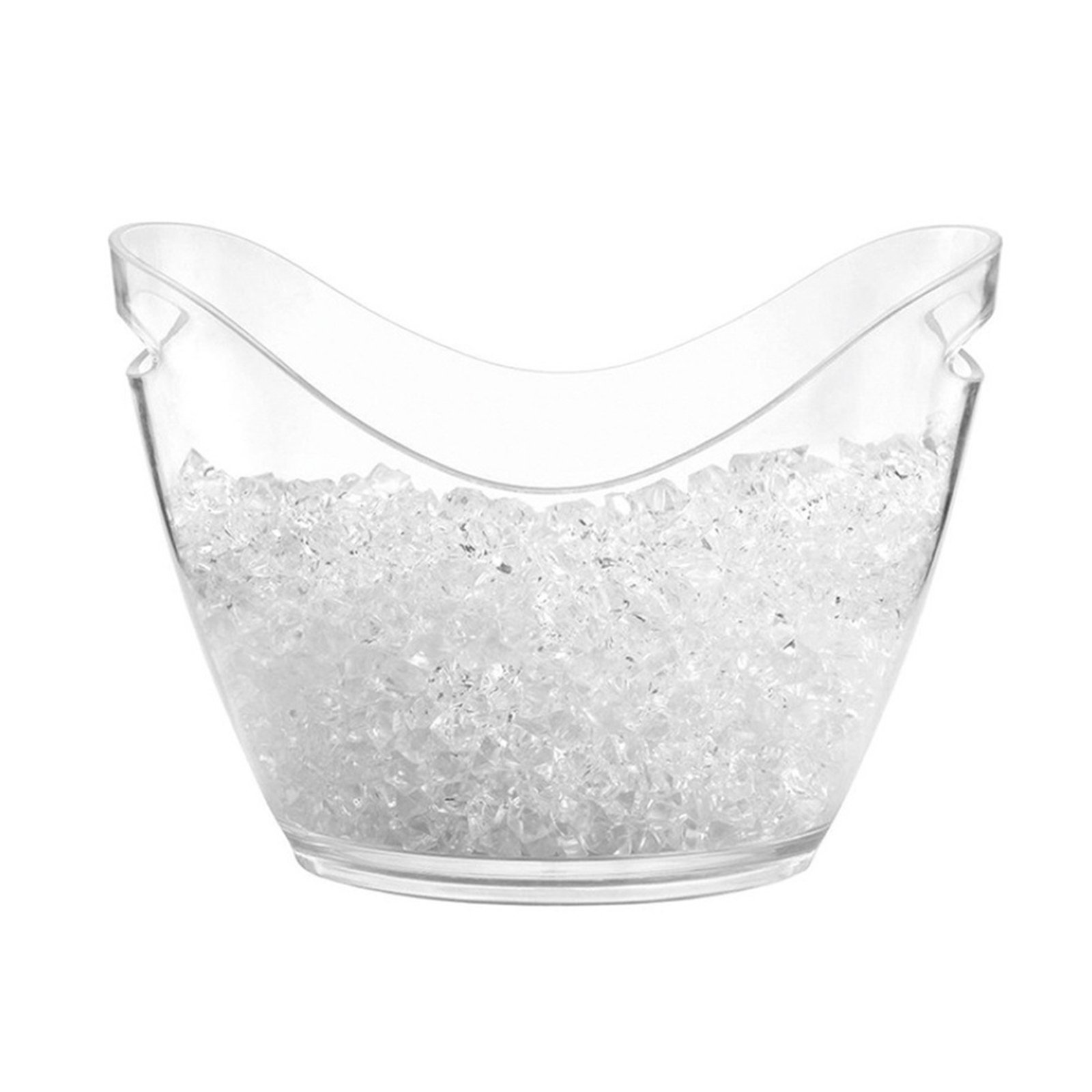 4L Clear Plastic Ice Bucket (1 Gal)