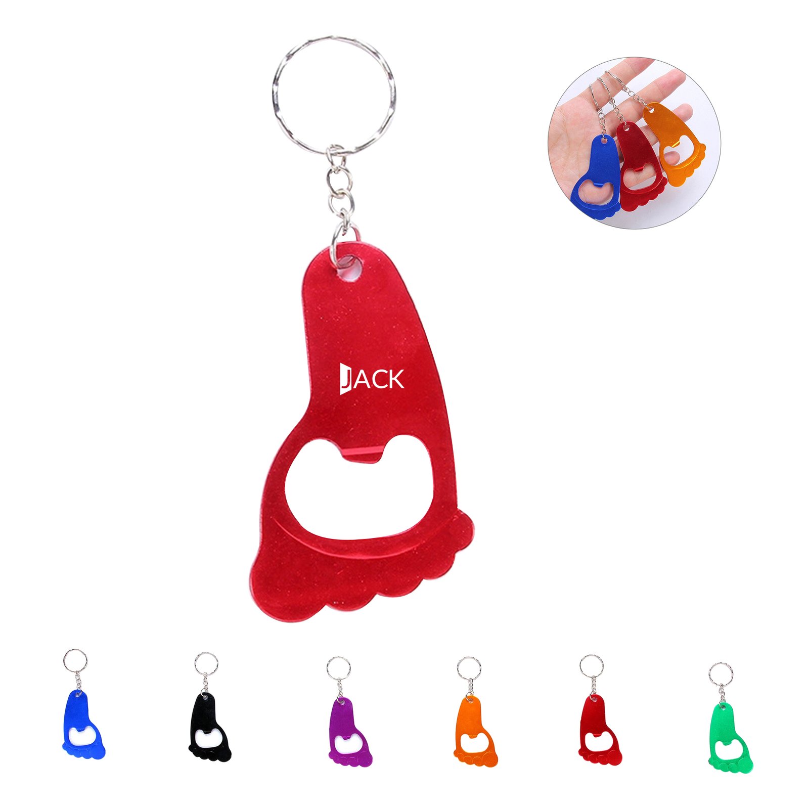 Bottle Opener With Foot Shaped Keychain