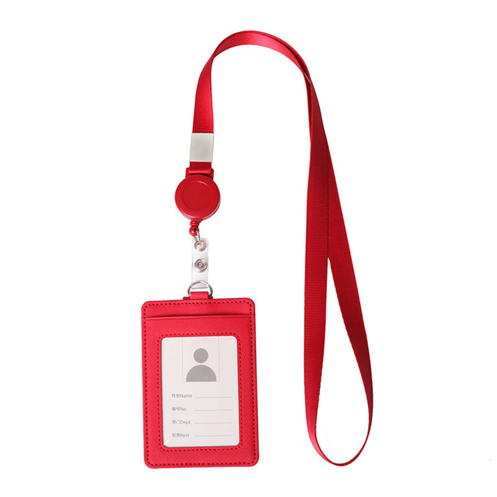 ID Badge Holder With Retractable Lanyard