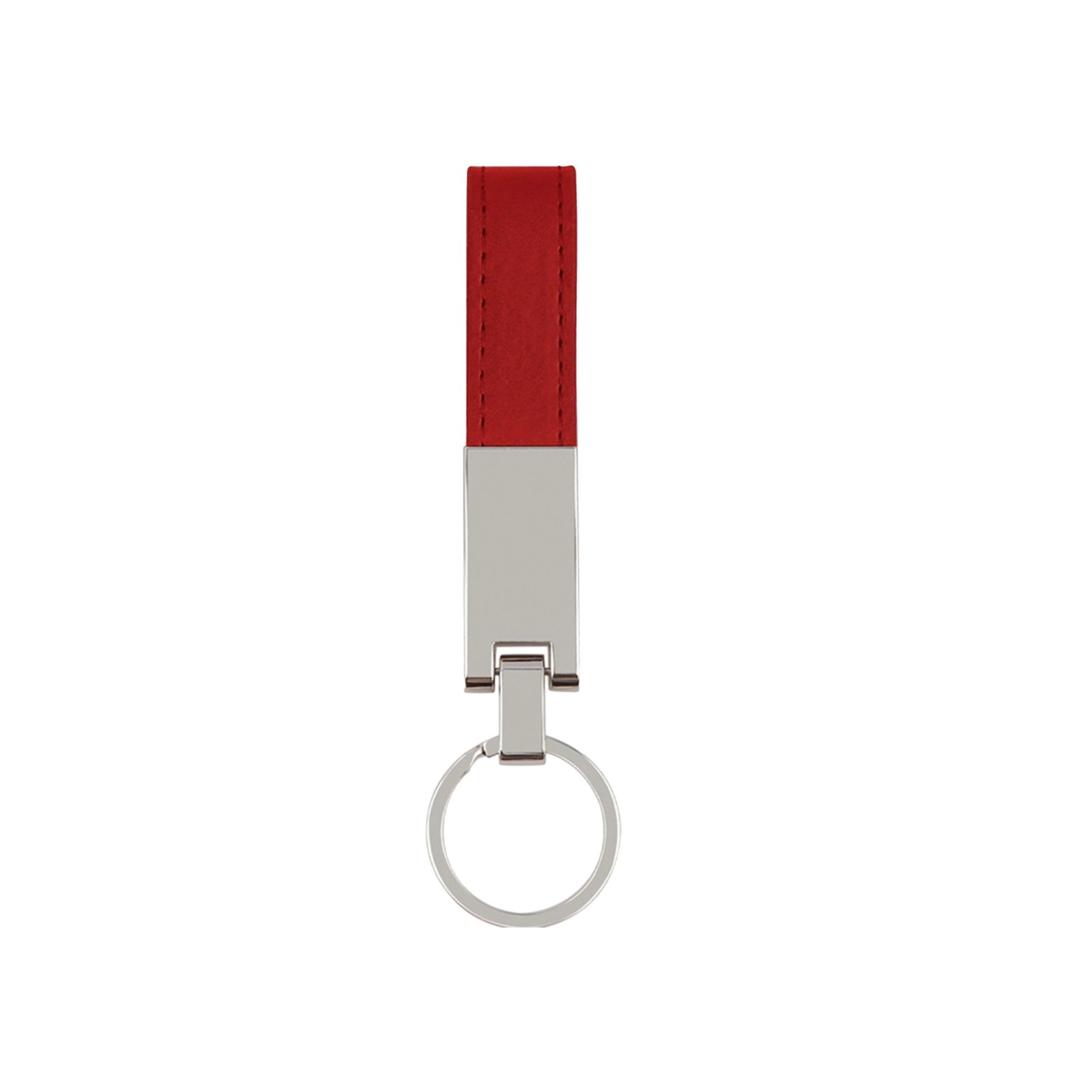 Leatherette Silver Key Ring