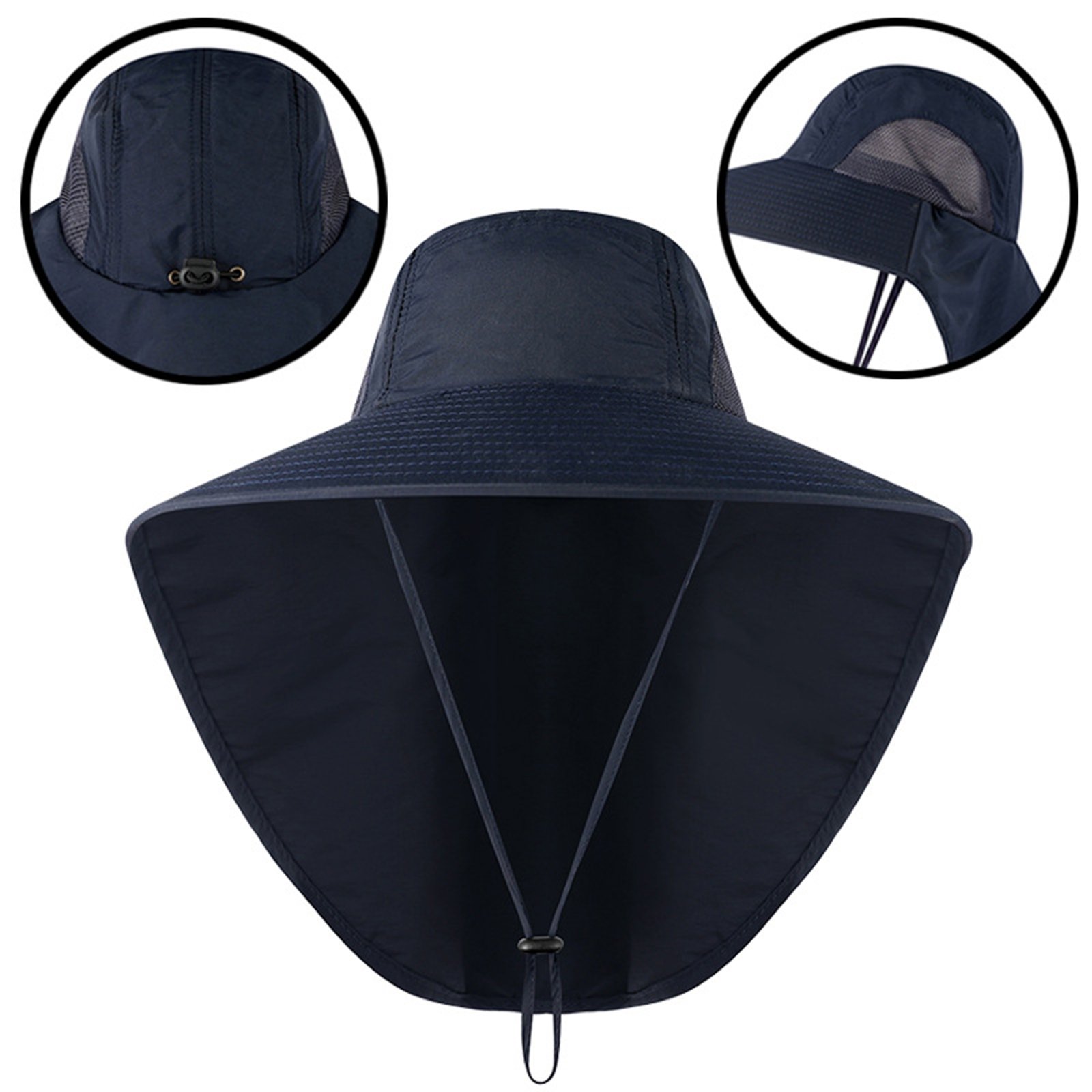 Uv Protection Bucket Hat With Neck Flap