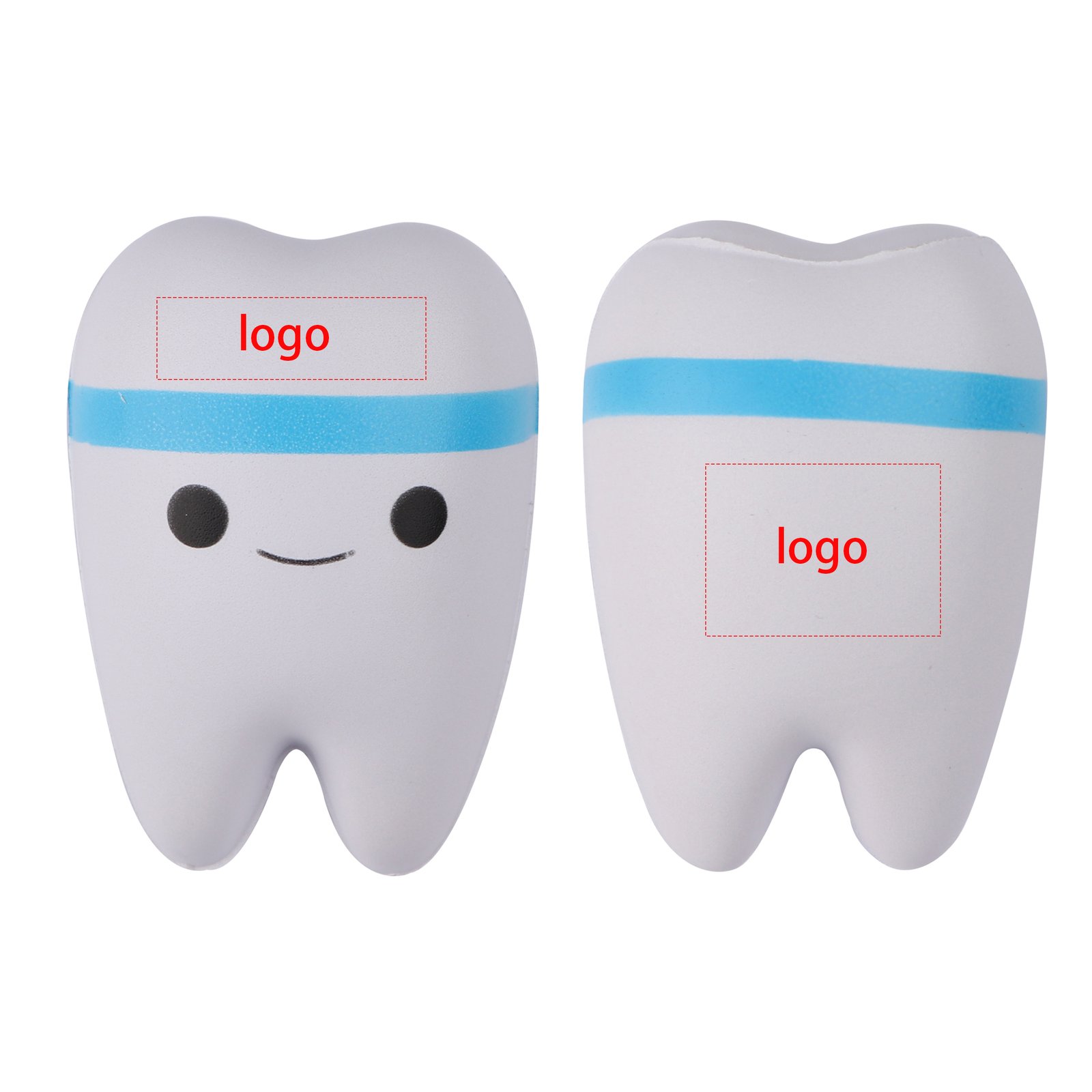 Custom PU Jumbo Tooth Stress Ball Anxiety Relieve Toy